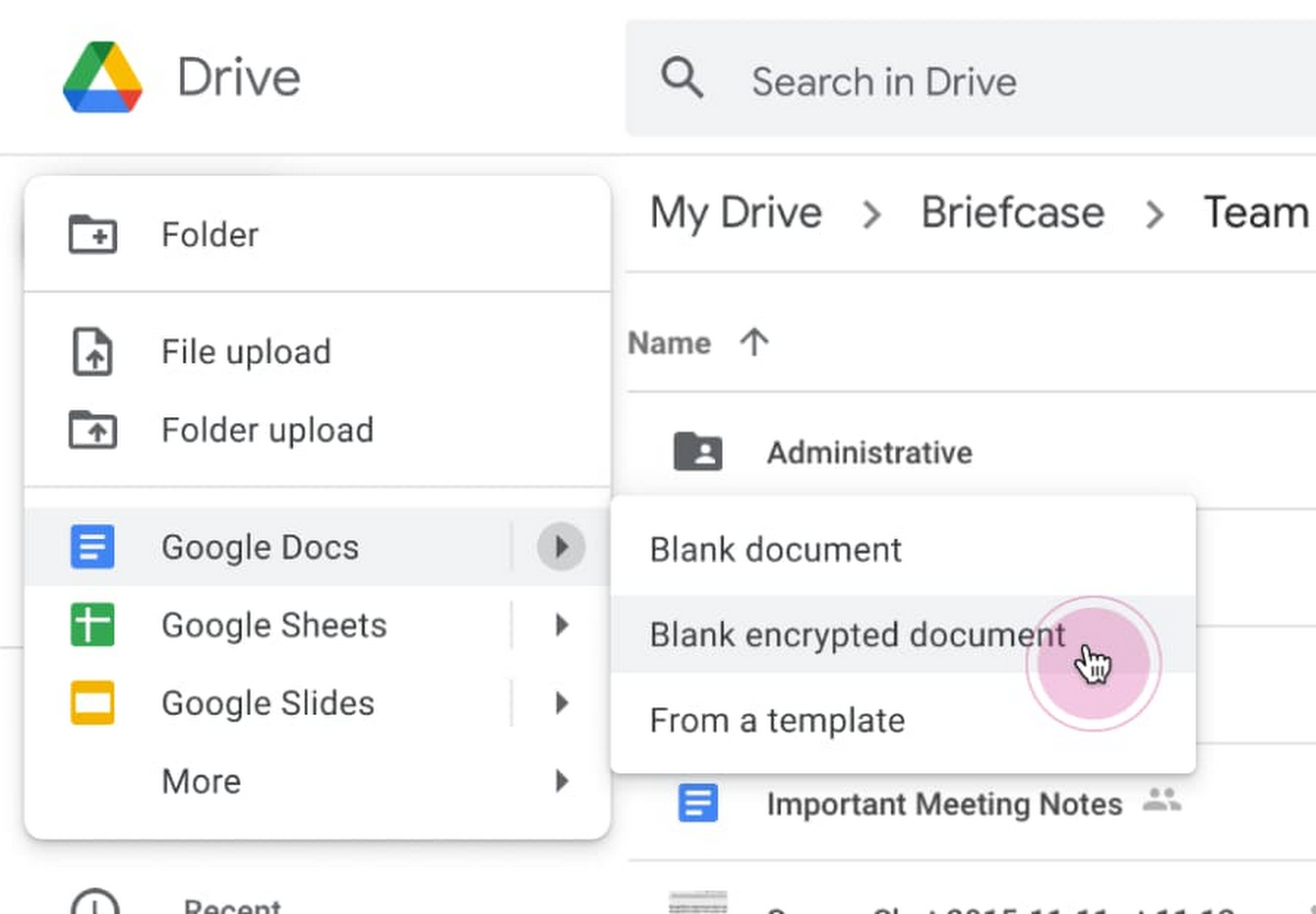 Encriptar un documento en Google Workspace